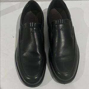 Ecco Black Leather Loafers Classic Slip-Ons